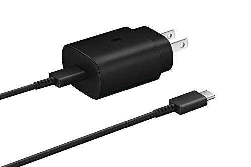 Caricabatterie da parete SAMSUNG 25W USB-C con ricarica super veloce - Nero (versione USA con...