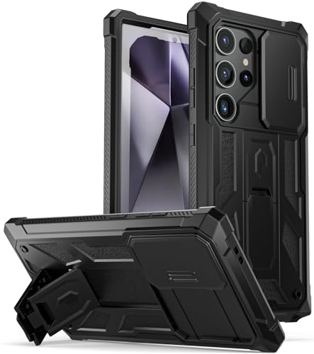 Custodia Poetica Spartana per Galaxy S24 Ultra 6.8', [Slide Camera Cover] [Screen...