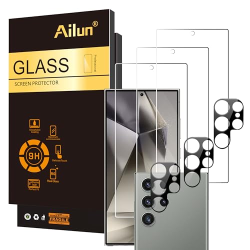 Proteggi schermo Ailun con protezione per obiettivo fotocamera (confezione da 3+3)