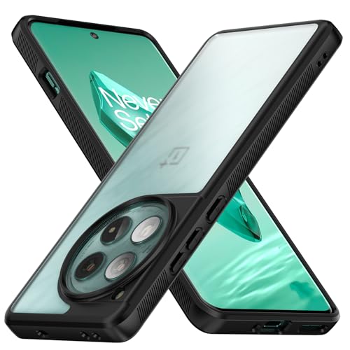 Custodia Foluu Slim Fit per OnePlus 12 2024, retro rigido per PC opaco traslucido e...