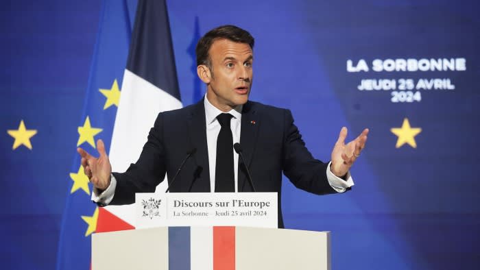 L’Europa si trova di fronte a una minaccia “mortale”, afferma Emmanuel Macron