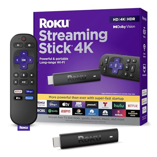 Roku Streaming Stick 4K | Dispositivo portatile per lo streaming Roku 4K/HDR/Dolby...