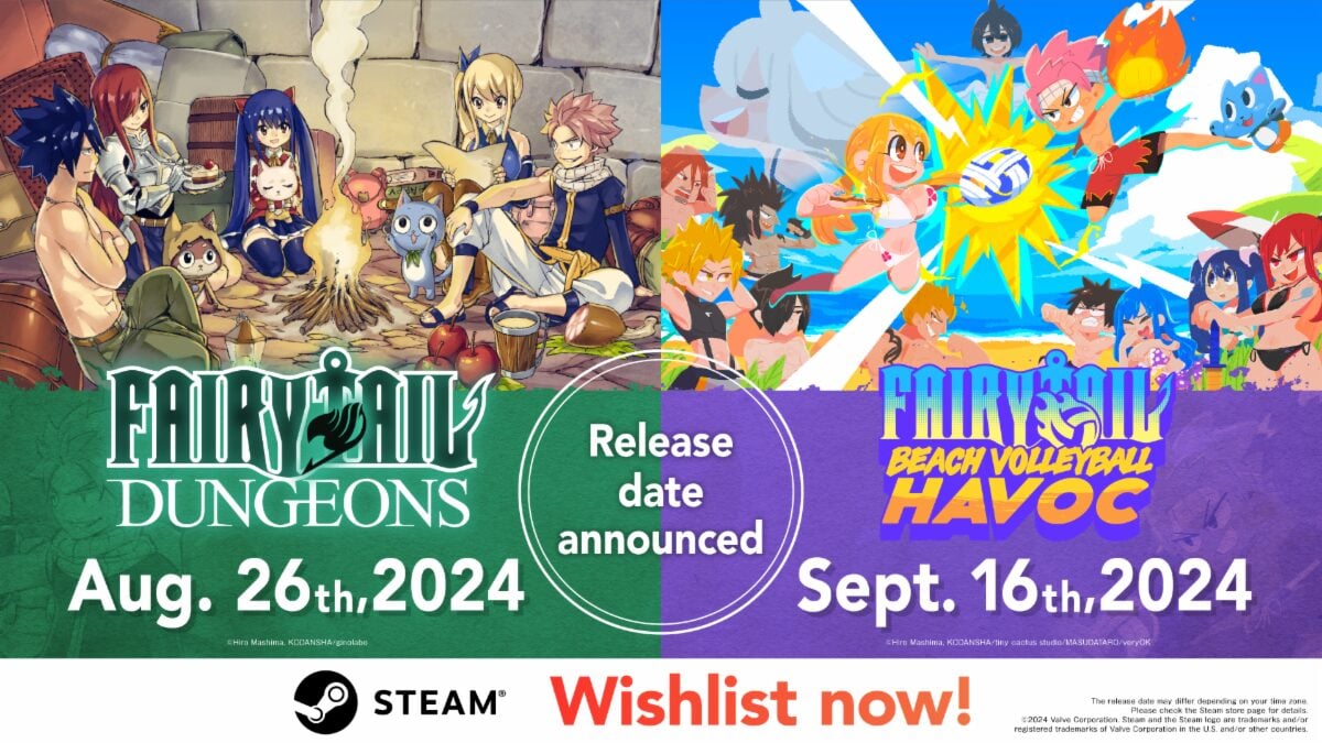 Annunciati i giochi indie Fairy Tail per PC: Fairy Tail: Dungeons, Fairy Tail: Beach Volleyball Havoc e Fairy Tail: Birth of Magic