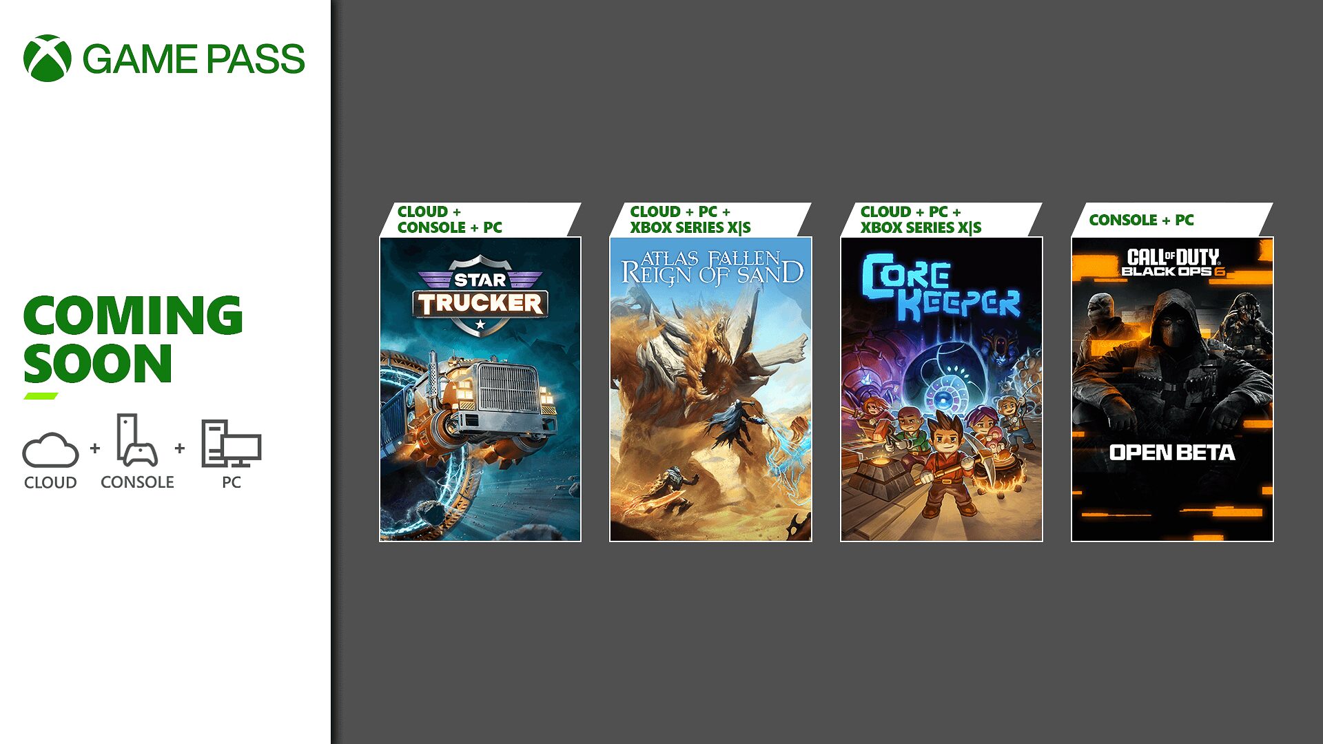 Xbox Game Pass aggiunge Atlas Fallen, Core Keeper e Star Trucker da fine agosto a inizio settembre