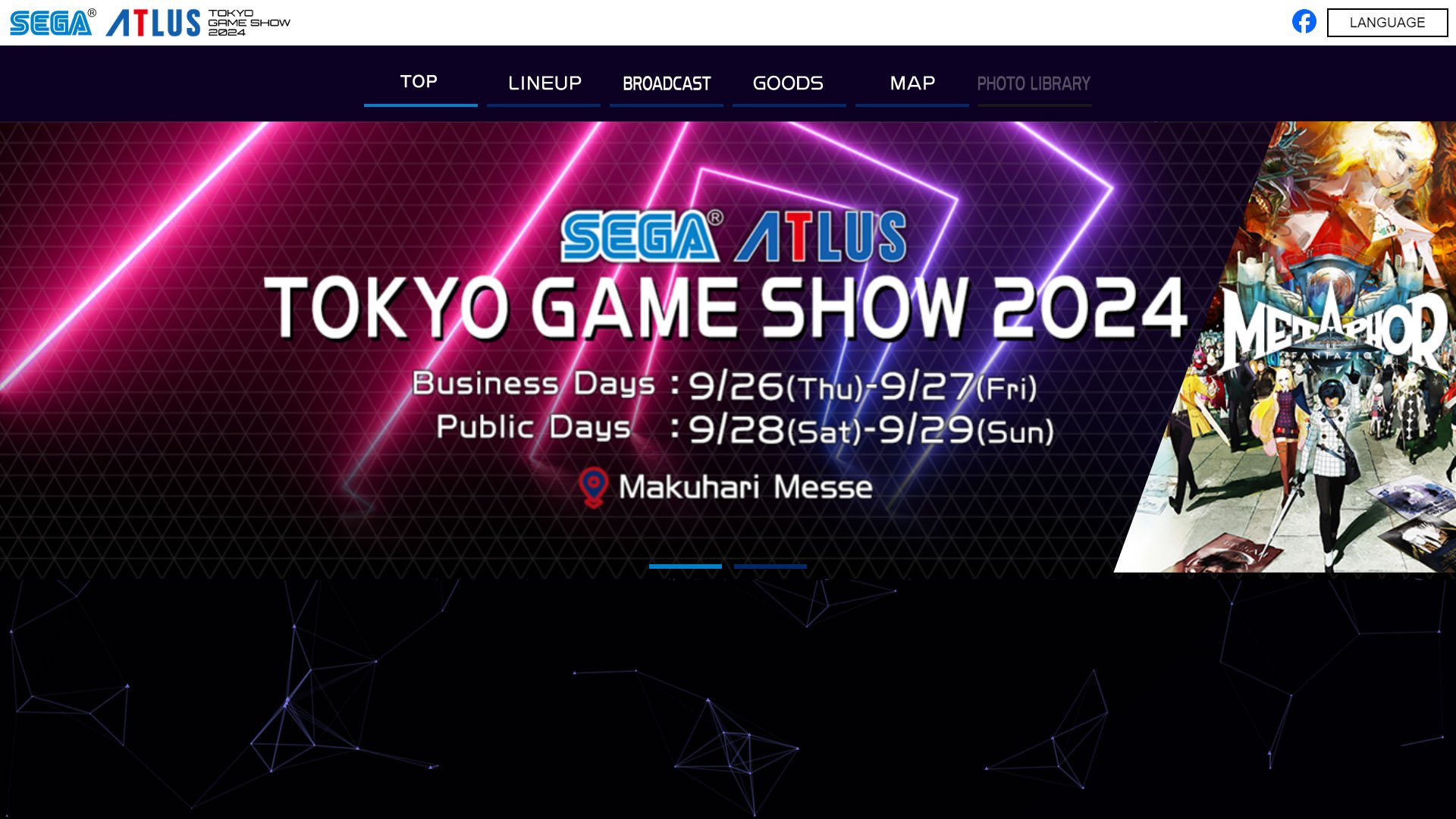 SEGA/ATLUS annuncia la scaletta e il programma del TGS 2024