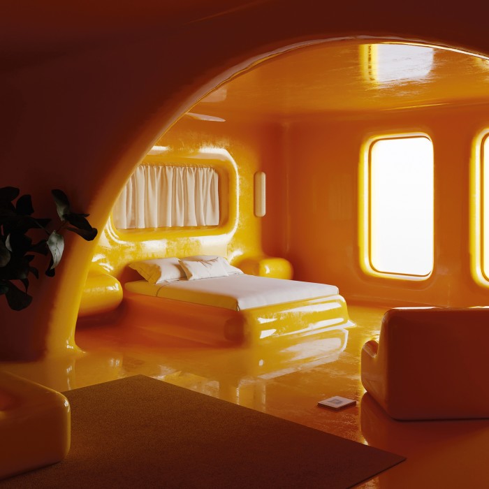 La stanza Korben Dallas di Bureau Benjamin, presente in Design Dreams: Virtual Interiors and Architectural Environments