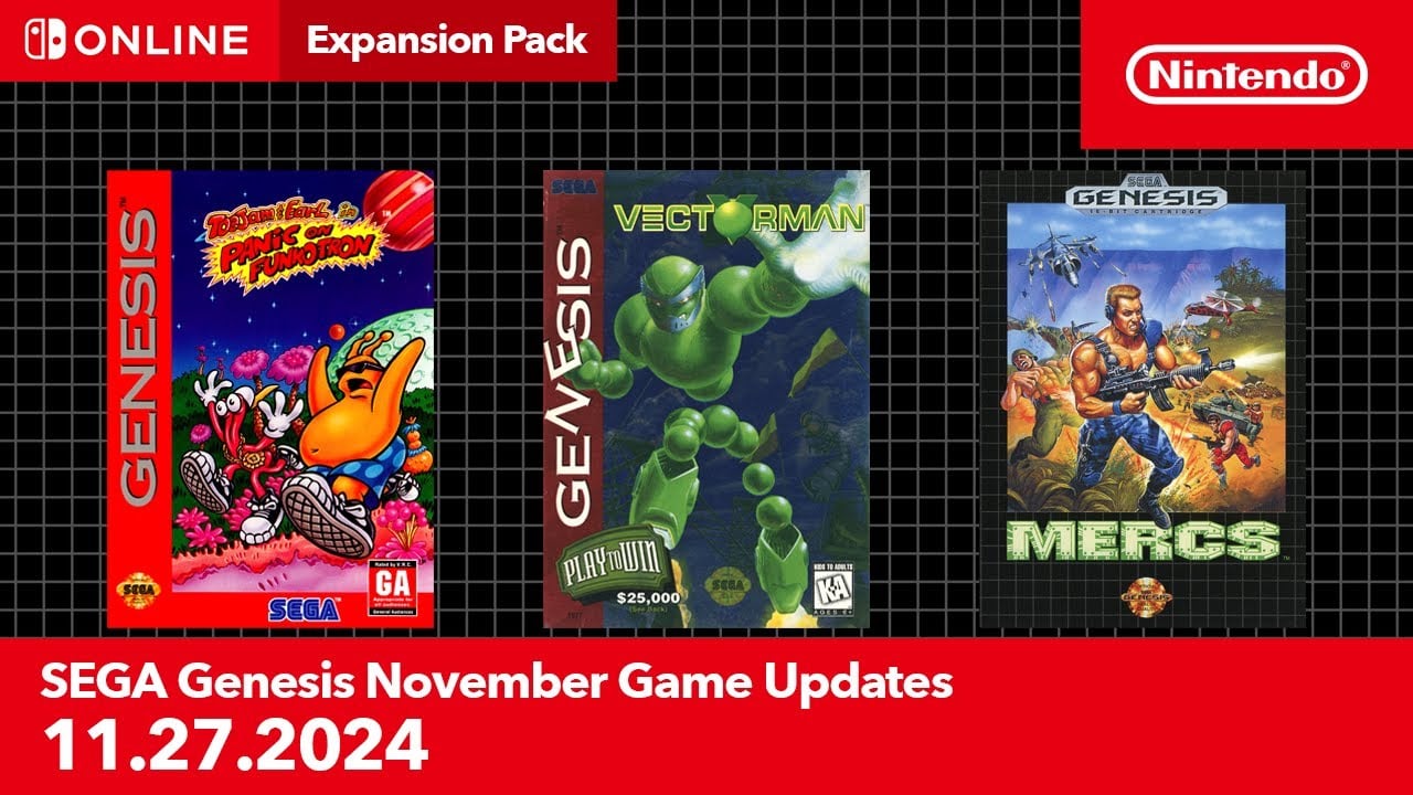 SEGA Genesis – Nintendo Switch Online aggiunge Mercs, ToeJam & Earl in Panic su Funkotron e Vectorman