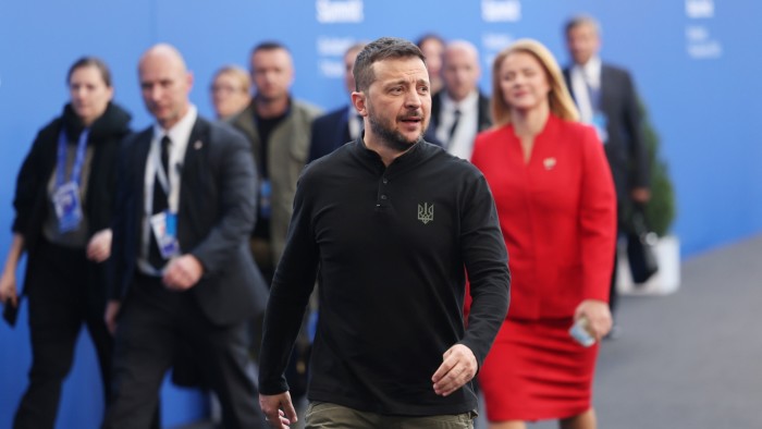 Ukraine’s President Volodymyr Zelenskyy arrives for the European Political Community summit in Budapest, Hungary earlier this month