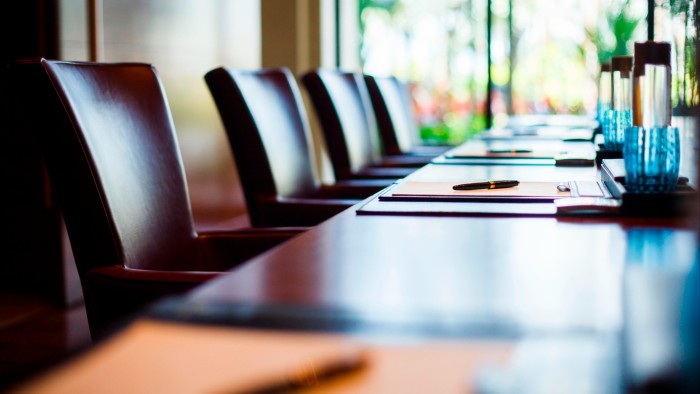Empty boardroom