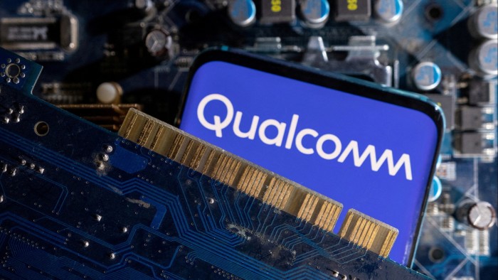 Qualcomm logo on a phone