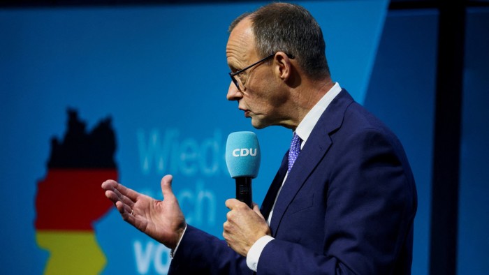 German conservative CDU candidate for Chancellor Friedrich Merz