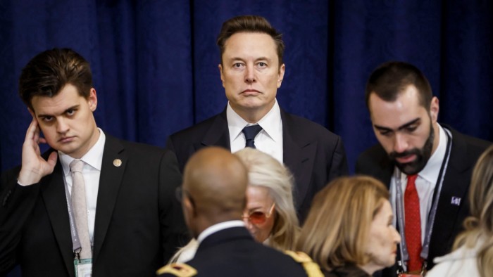 Elon Musk at the US presidential inauguration