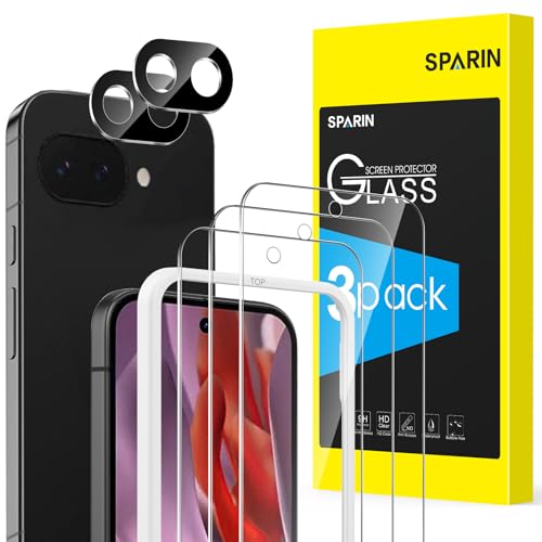 Protettore dello schermo sparin con protezione per lenti della fotocamera (pacchetto 3+2)