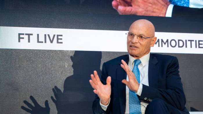 Torbjörn Törnqvist, chief executive and founder of Geneva-based Gunvor, speaks during the FT Global Commodity Summit