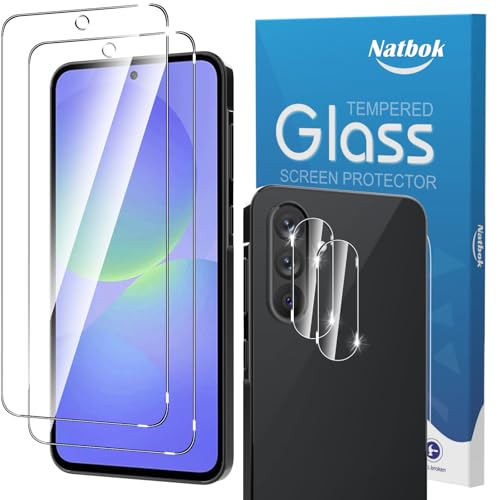 Protettore dello schermo Natbok con protezione per lenti per fotocamera (pacchetto 2+2)