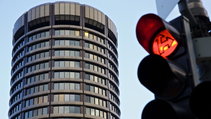Traffic lights outside the BIS headquarters