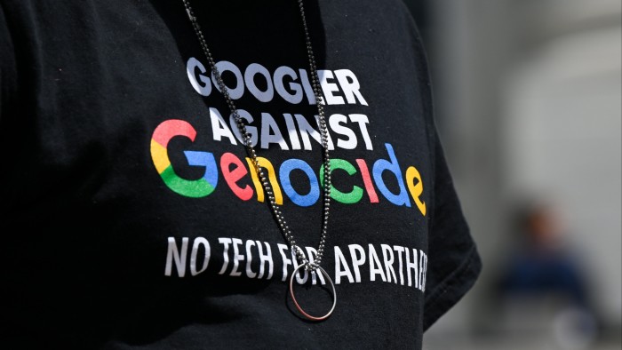 T-shirt with Google-style slogan