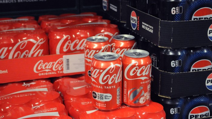 Coca-Cola and Pepsi Max on sale in a Copenhagen supermarket