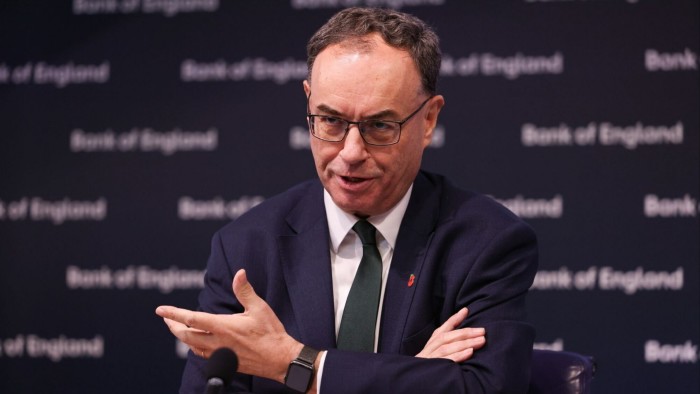 Bank of England governor Andrew Bailey at a news conference at the central bank in London, England in November 2024