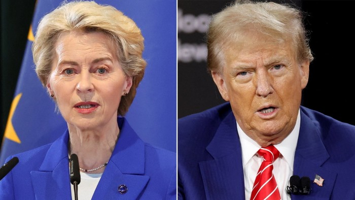 Ursula von der Leyen and Donald Trump