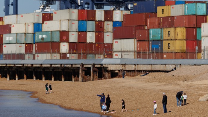Containers at the port of Felixstowe, Suffolk