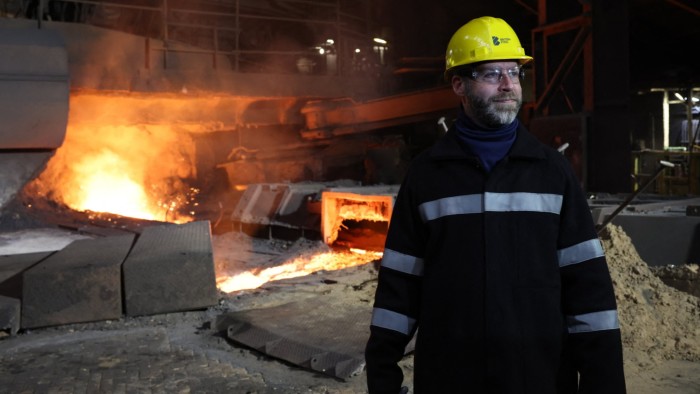 Business secretary Jonathan Reynolds at the Scunthorpe site