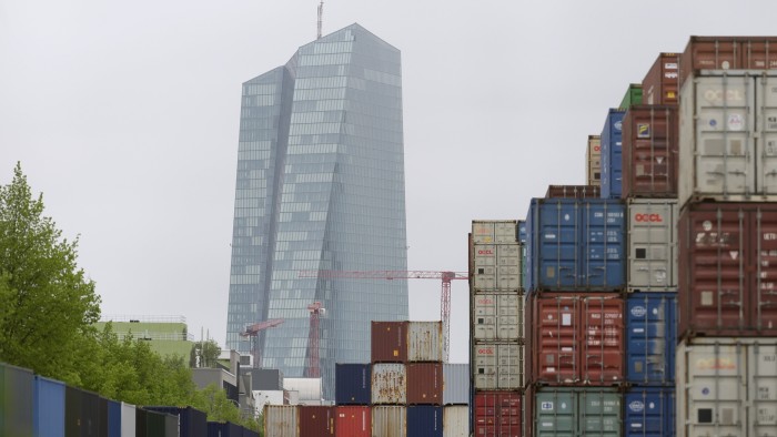The exterior of the ECB building in Frankfurt