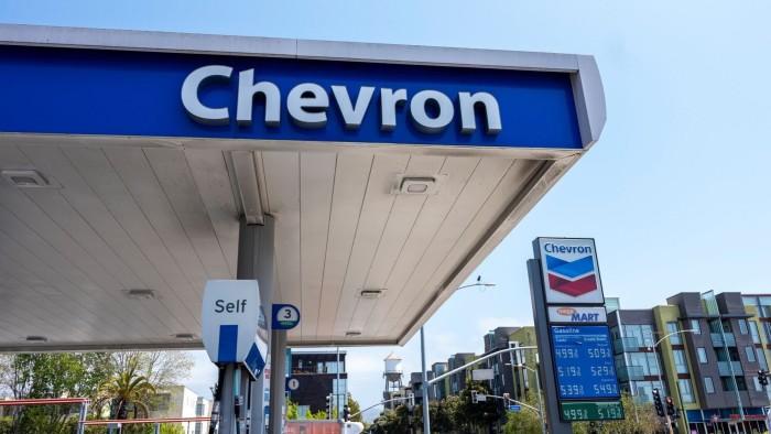 A Chevron gas station in the US