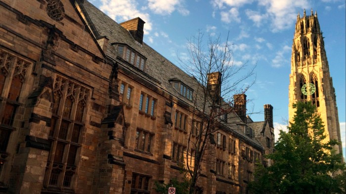 Yale University in New Haven, Connecticut, US