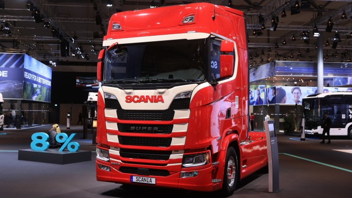 Scania truck on display