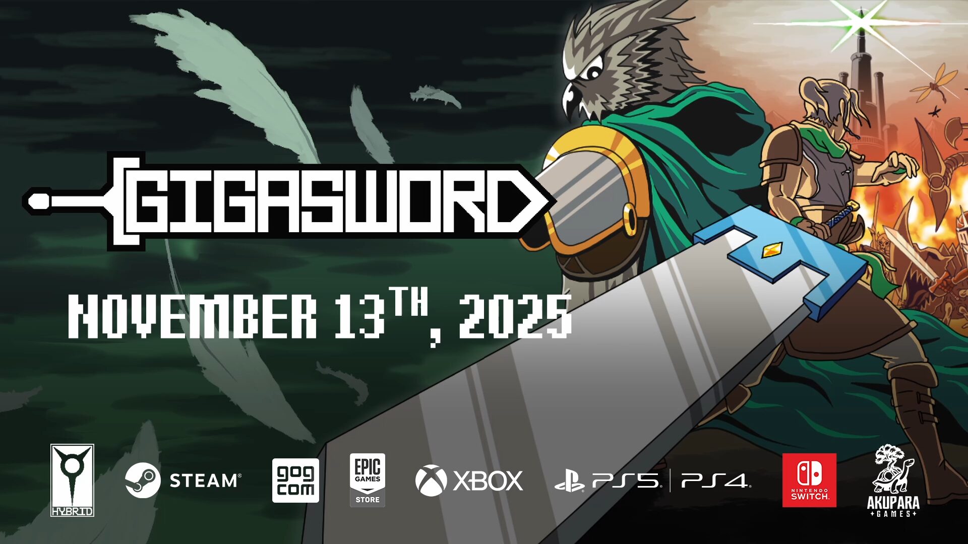 GigasWord aggiunge versioni PS5, Xbox, PS4, Xbox One e Switch; ritardato al 13 novembre