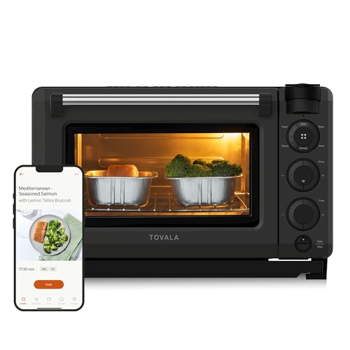 Tovala Smart Oven Pro, forno con convezione da banco 6 in 1-vapore, toast, ...