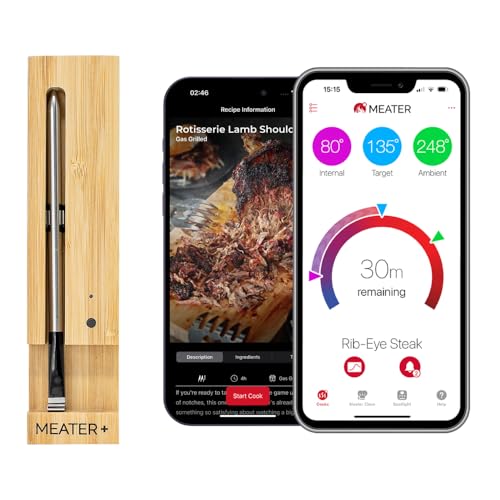 MEATER PLUS: Termometro a carne wireless intelligente Bluetooth digitale | BBQ, ...