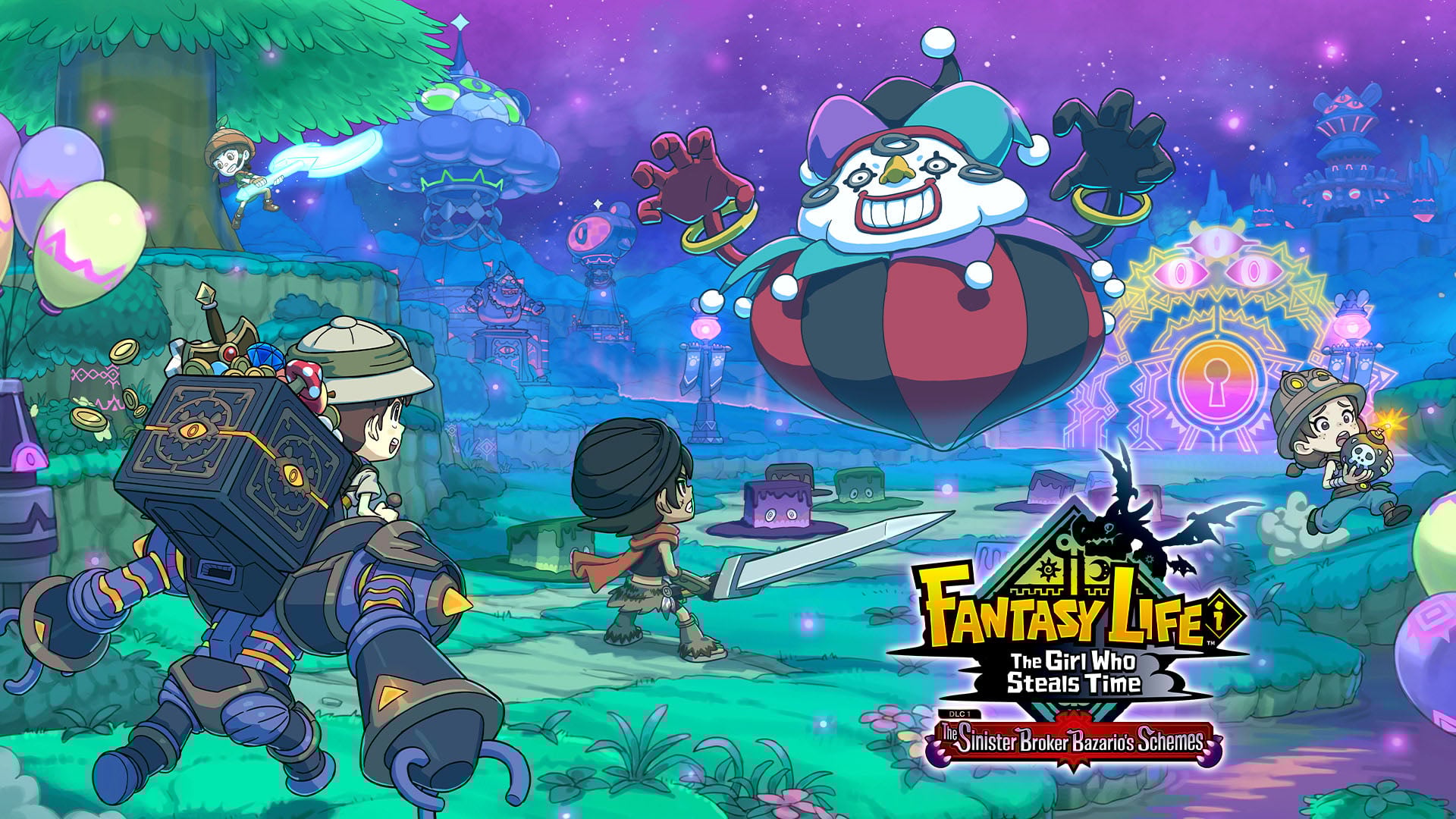 FANTASY LIFE i: La Ragazza che Ruba il Tempo, importante aggiornamento gratuito di "The Sinister Broker Bazario's Schemes", secondo trailer, dettagli e screenshot