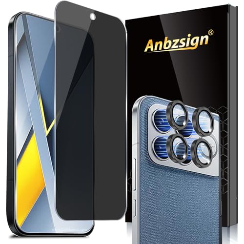 Anbzsign Pellicola salvaschermo con proteggi obiettivo fotocamera (confezione 2+1)