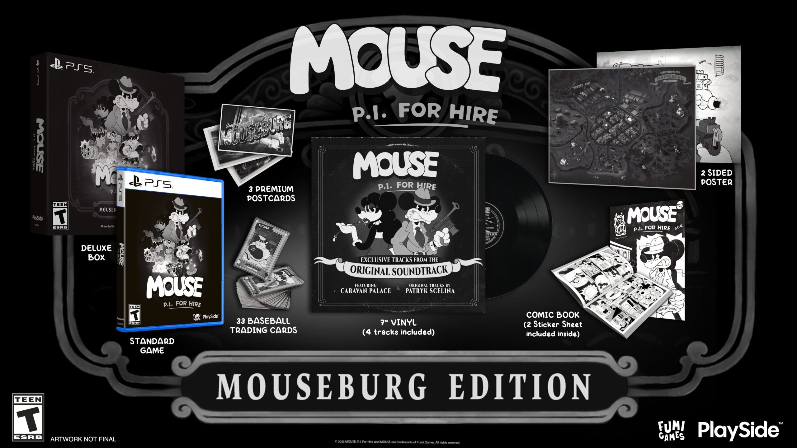MOUSE: Annunciate le edizioni fisiche e digitali di PI for Hire