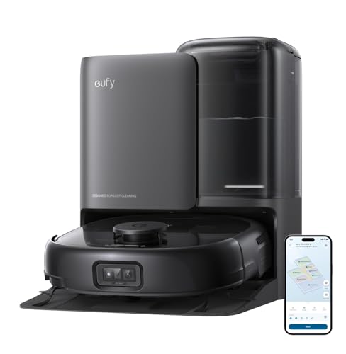 Robot aspirapolvere eufy E25, aspirazione turbo da 20.000 Pa, scopa a rullo con HydroJet...