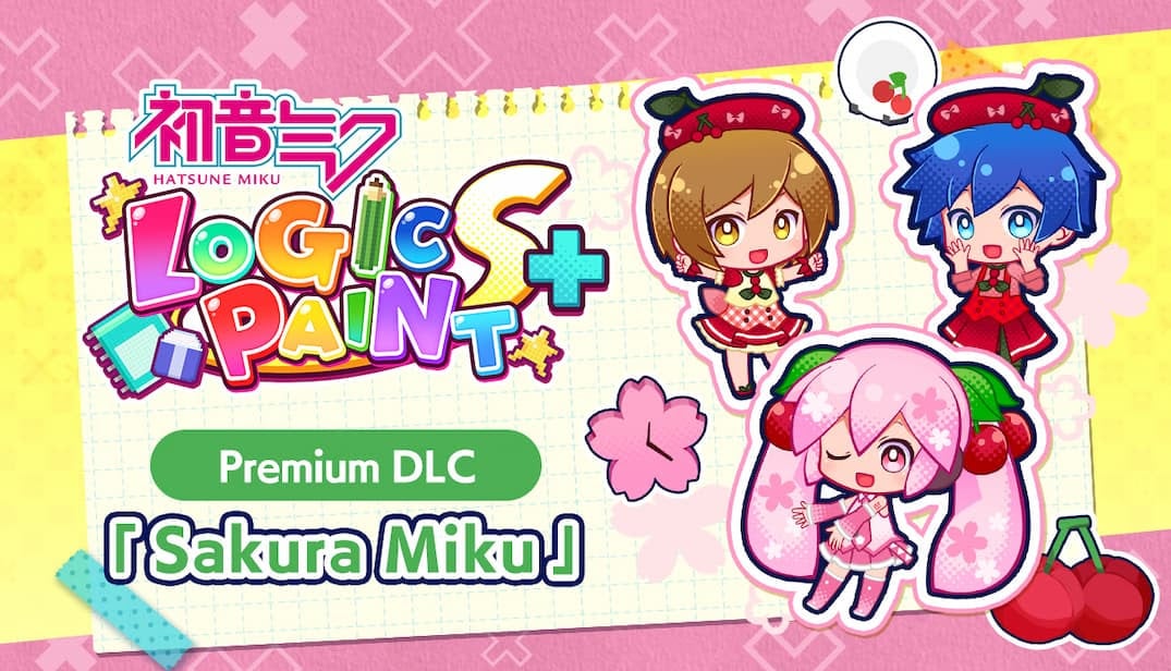 Annunciati l'aggiornamento gratuito di Hatsune Miku Logic Paint S+ e il DLC a pagamento "Sakura Miku".