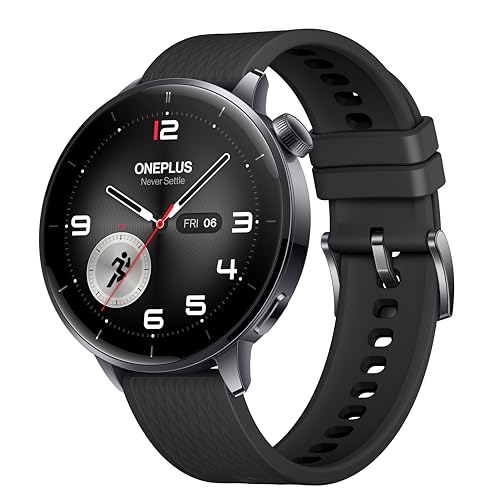 OnePlus Watch 3 43 mm acciaio nero, WearOS, acciaio nero, memoria da 32 GB, 60 ore...