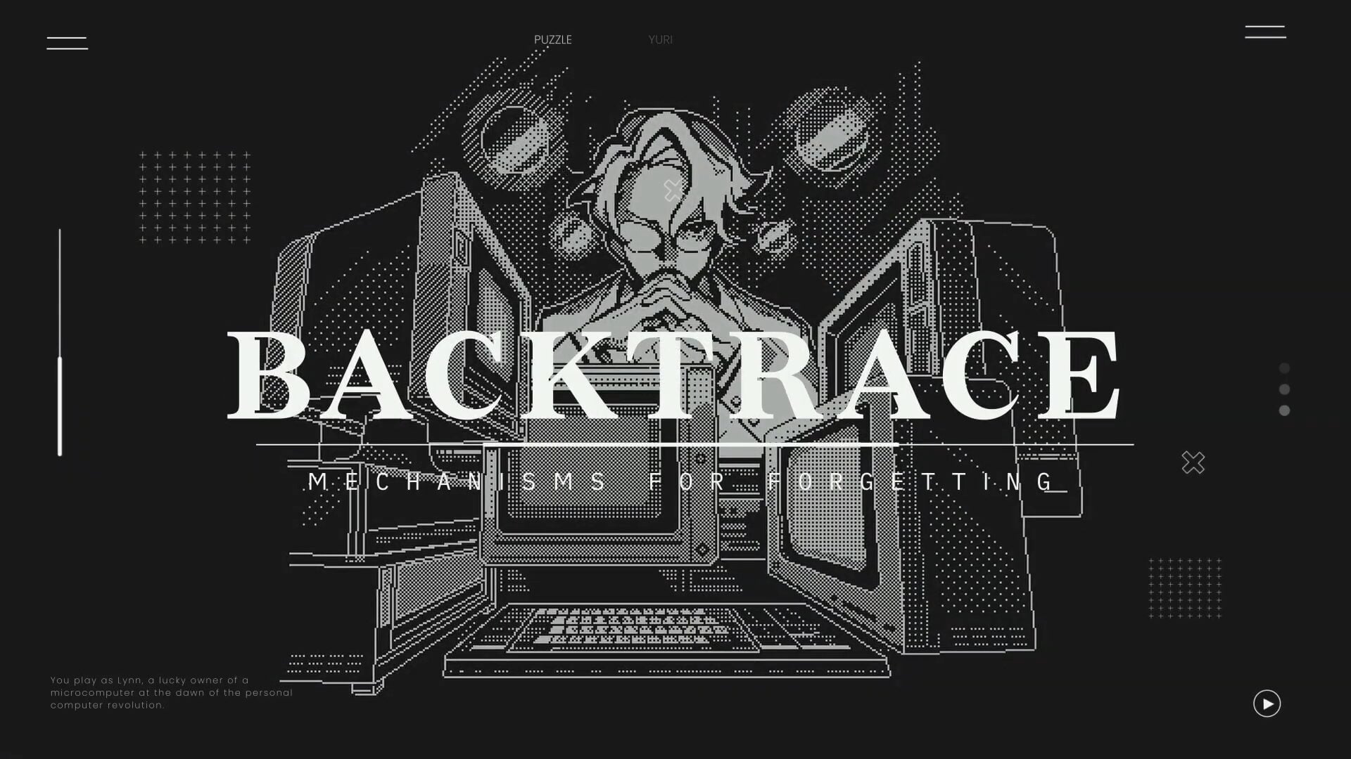 Backtrace: Mechanisms for Forgetting annunciato per PC: mistero e puzzle game in pixel art Yuri all'interno di un computer retrò