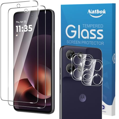 Proteggi schermo Natbok con protezioni per obiettivo fotocamera (confezione 2+2)