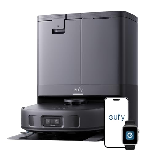 Robot aspirapolvere e lavapavimenti combinato eufy X10 Pro Omni, 8.000 Pa, doppio lavapavimenti con...