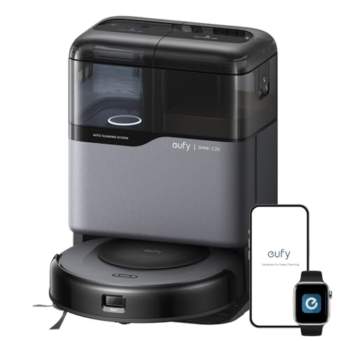 Robot aspirapolvere eufy Omni C20, 7.000 Pa, 60 giorni di svuotamento automatico, pulizia automatica...