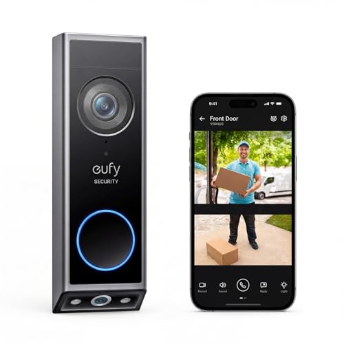 Campanello video eufy Security E340, nessun abbonamento, doppia fotocamera, 2K...