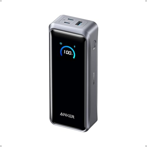 Anker Prime Power Bank, caricabatterie portatile a 3 porte da 26.250 mAh con potenza massima di 300 W.
