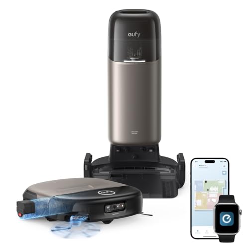 eufy Robot aspirapolvere Omni S2 e Mop Combo, rimozione dei germi al 99,99%, HydroJet...