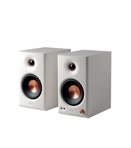 Monitor da studio biamplificato Edifier MR4.5, altoparlanti da scaffale da 80 W RMS - Bianco