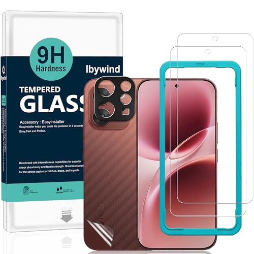 Proteggi schermo Ibywind con protezioni per obiettivo fotocamera (confezione da 2)