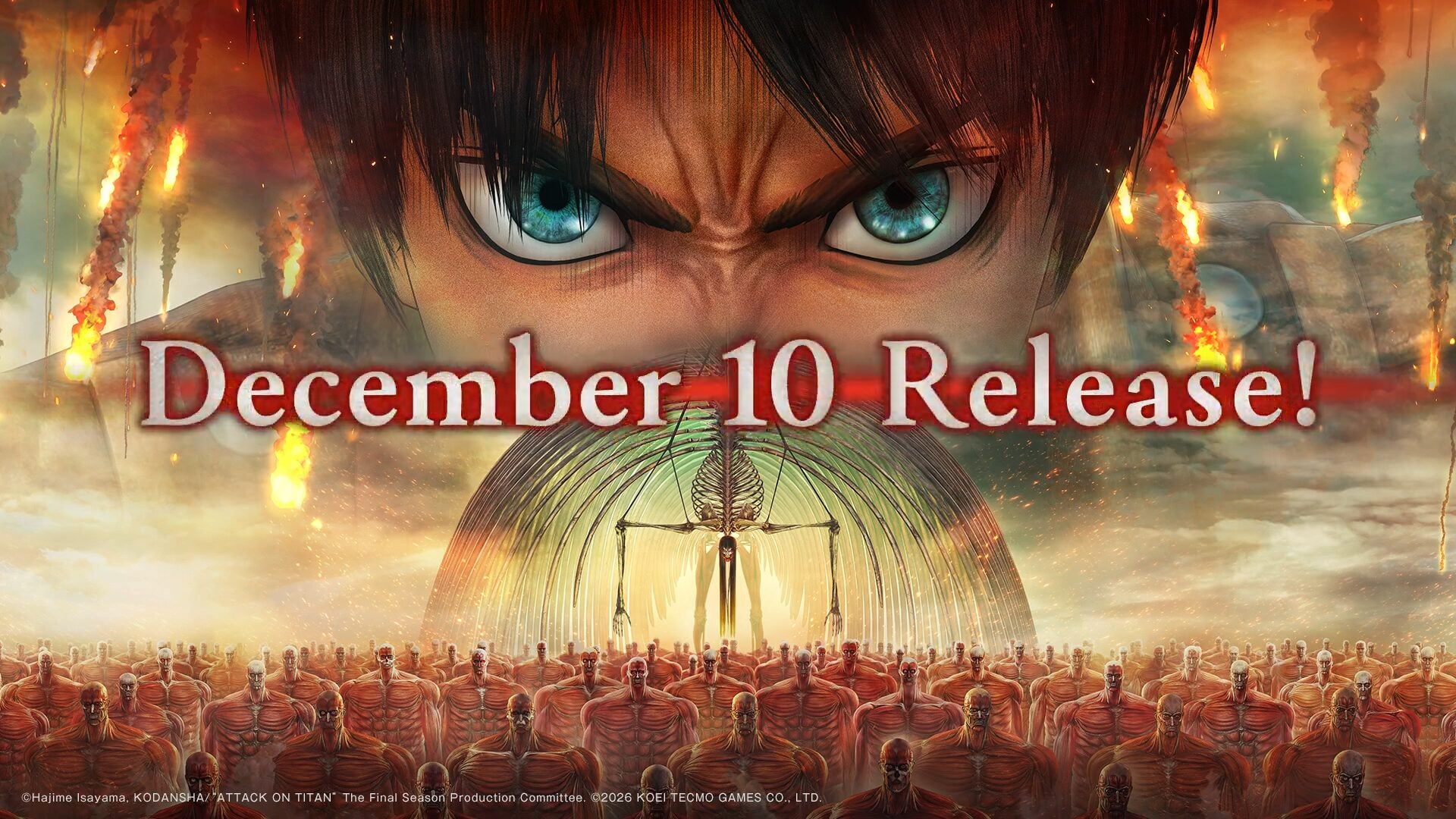 Attack on Titan 3 verrà lanciato il 10 dicembre