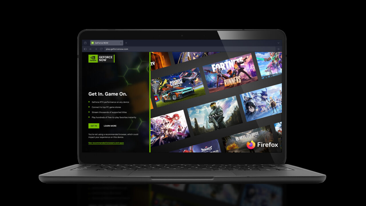 GeForce NOW arriva su Firefox, insieme a 12 nuovi giochi per lo streaming
